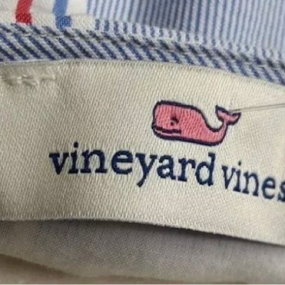 Vineyard Vines Seersucker Nautical Beach Bimini Blue Dress Size 4 NWT - Picture 3 of 9